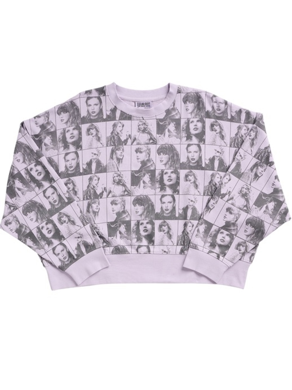 Taylor Swift The Eras Tour Cropped Lavender Crewneck Pullover Sweatshirt Size M - Picture 2 of 11